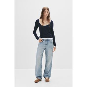 Straight Jeans Met Halfhoge Taille