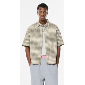 Overhemd Met Dambordruit En Korte Mouw