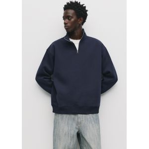 Basic Sweater Met Ritskraag