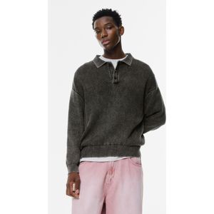 Polo Van Tricot Met Acid-Wash