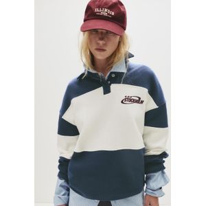Sweater Met Polokraag En Panelen