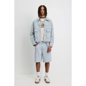 Baggy Denim Bermuda Met Structuur