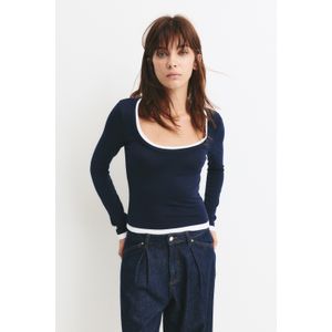 Dubbel T-Shirt Met Lange Mouwen