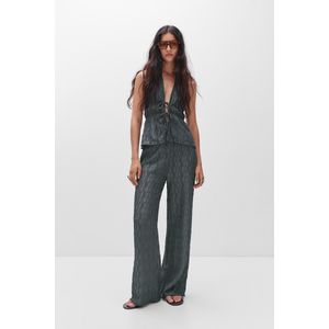 Klokkende Broek Met Textuur