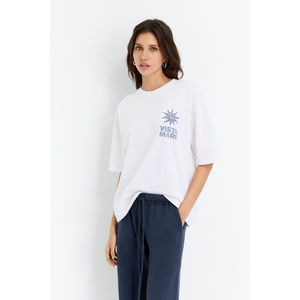 T-Shirt Met Vista Mare Print