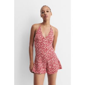 Jumpsuit Met Bloemen En Structuur