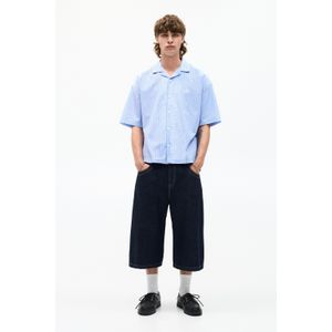 Gestreept Stwd Overhemd Met Korte Mouw