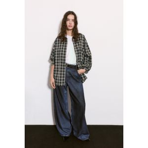 Oversized Geruit Overhemd