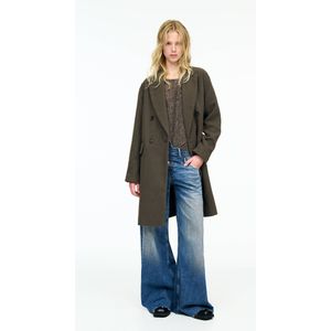 Oversized Jas Met Viltstructuur