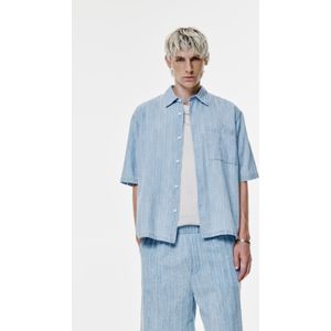 Jeansoverhemd Met Korte Mouw