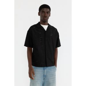 Zwart Overhemd Met Korte Mouw