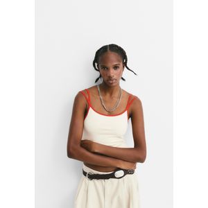 Top Met Dubbele Bandjes