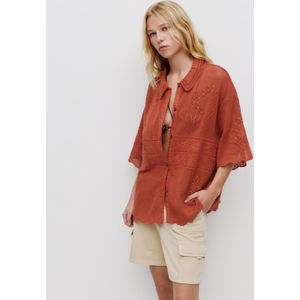 Tricot Overhemd Met Borduursel