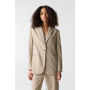 Blazer Met Asymmetrische Open Rug