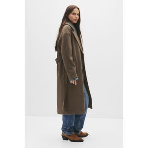 Lange Wollen Jas Met Ceintuur