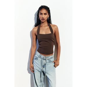 Top Met Rechte Halsuitsnijding