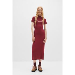 Dubbele Midi-Jurk Met Ribbels