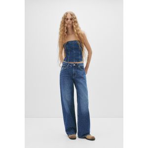 Recht Model Baggy Jeans Met Stras