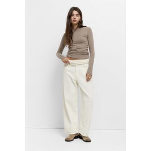 Soft Touch T-Shirt Met Plooien