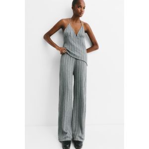 Gestreepte Crêpe Broek