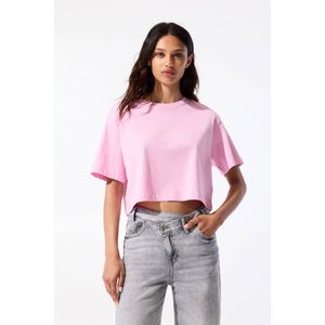 Cropped T-Shirt Met Korte Mouw