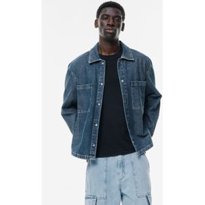 Denim Overshirt Met Acid-Wassing