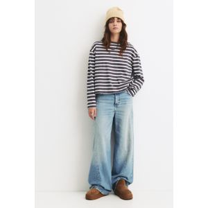 Boxy Fit T-Shirt Met Lange Mouw