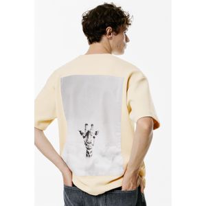 Sweater Met Giraffe Print En Korte Mouwen