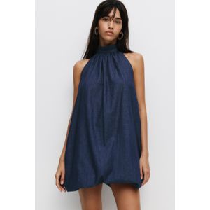 Korte Balloon Denim Jurk