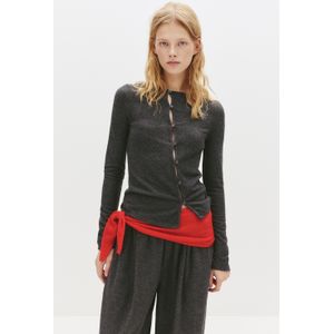 Soft Touch T-Shirt Met Knopen