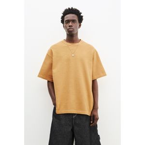 T-Shirt Met Structuur En Korte Mouw