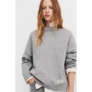 Oversized Trui Met Tekst