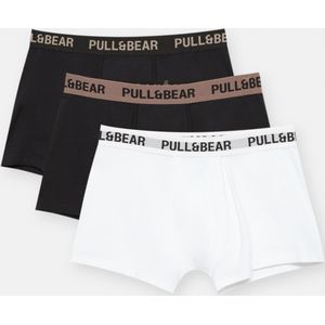 3-Pack Bruine Boxershorts Met Logo