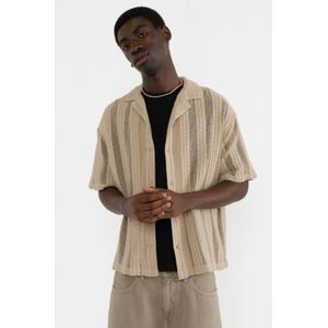 Opengewerkt Overhemd Met Korte Mouw