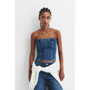 Denim Top Met Stras