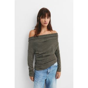 Crêpe Top Met Boothals