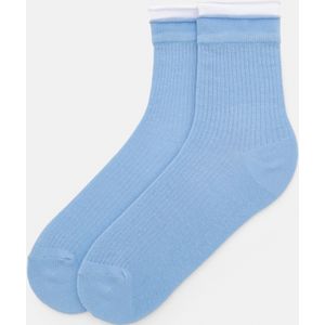 Double-Cuffed Long Socks