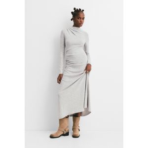 Zachte Midi-Jurk Met Plooitjes