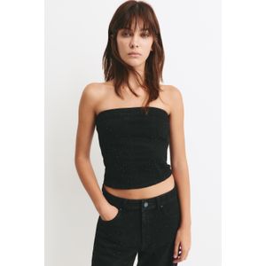 Denim Top Met Stras