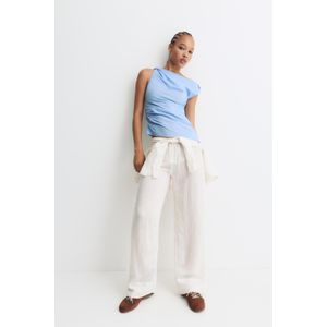 Gedrapeerde Popeline Top