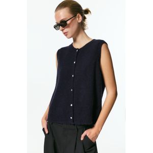 Gebreid Gilet Met Wol En Alpaca