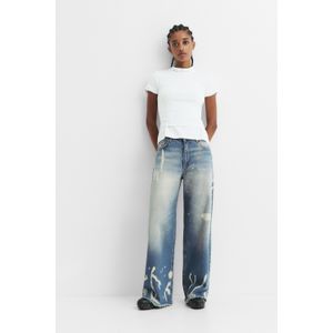 Baggy Jeans Met Gebleekt Effect