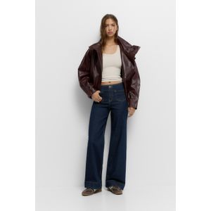 Wide Leg Jeans Met Opgezette Zakken