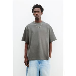 T-Shirt Met Structuur En Korte Mouw