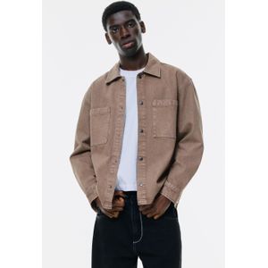 Denim Overshirt Met Acid-Wassing