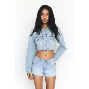 Denim Short Met Stras