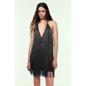 Korte Halterjurk Met Franjes
