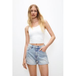 Denim Mom Short Met Omslag