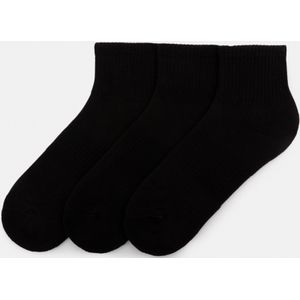 3-Pack Zwarte Enkelsokken