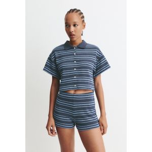 Tricot Short Met Strepen